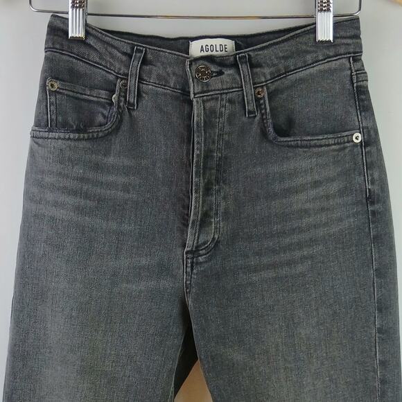 AGOLDE SZ 25 Riley High Rise Straight Crop Color Sector/Gray - Picture 4 of 7